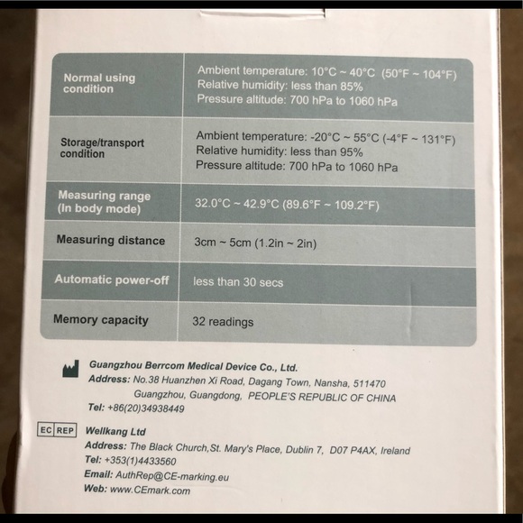 NEW Berrcom Non-contact Infrared Thermometer - Picture 11 of 16